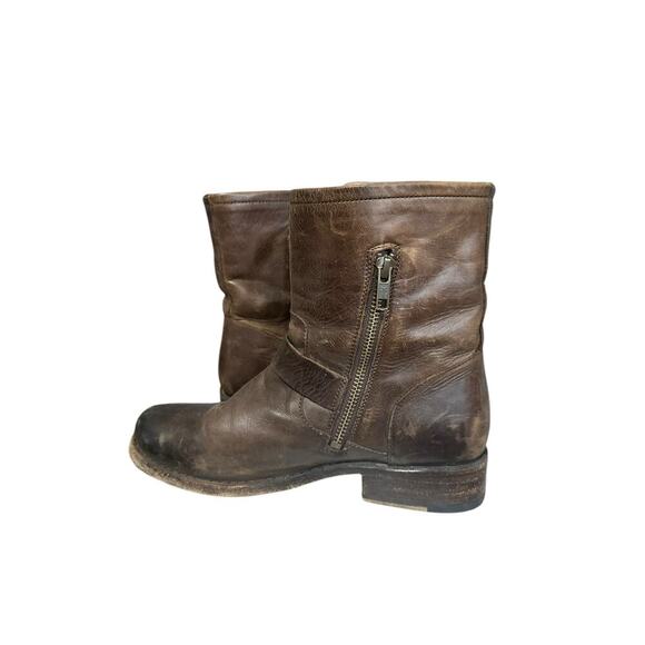 Frye women’s Vicky Engineer leather boots dark brown sz 7B - Picture 6 of 9